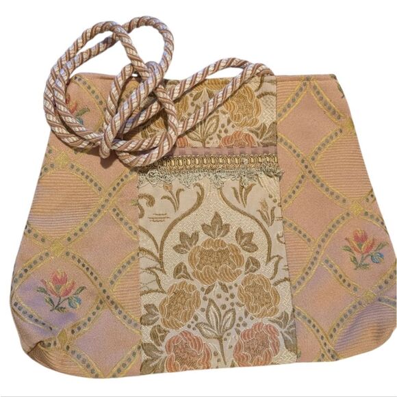 Women's Vintage Floral Print‎ Fabric Bag Purse Boho - Picture 1 of 5